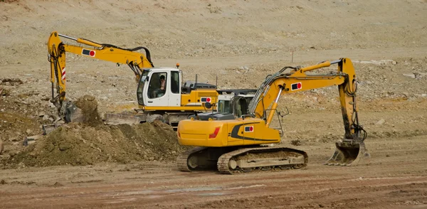 Excavadoras en acción — Foto de Stock
