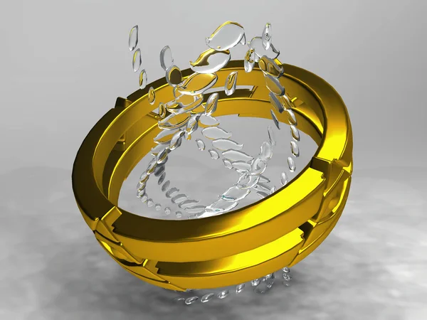 El anillo de oro y las perlas — Foto de Stock