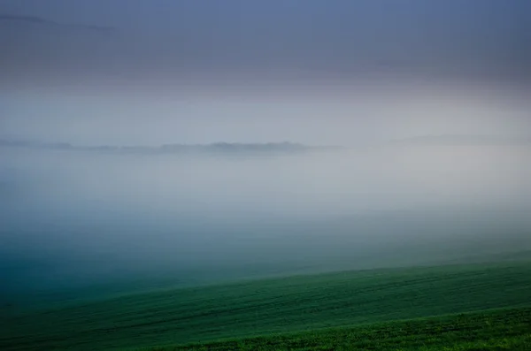 Пагорби в тумані — стокове фото