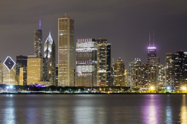 gece Chicago Downtown