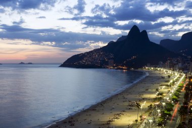 Ipanema beach in Rio de Janeiro clipart