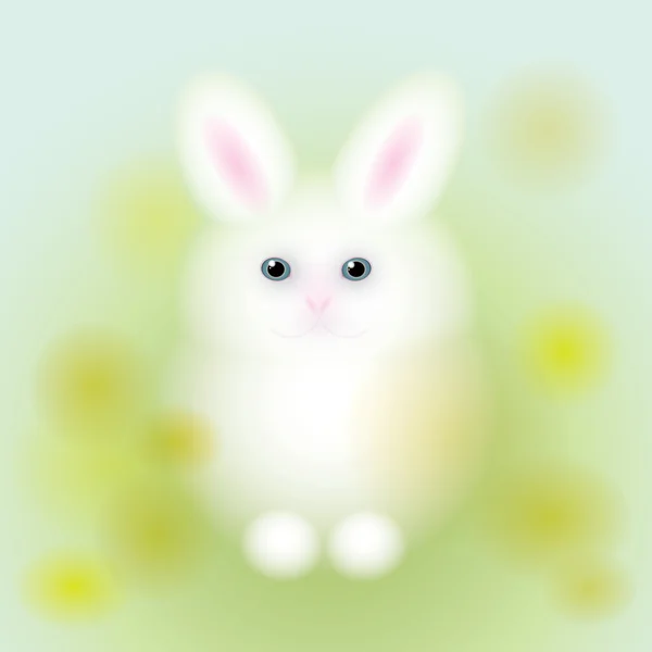 Vit påsk kanin — Stock vektor