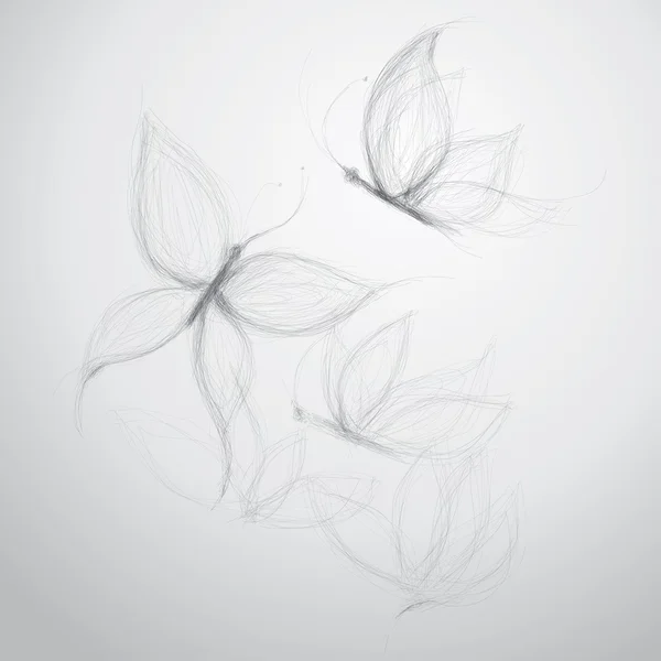 Fleur comme papillon — Image vectorielle