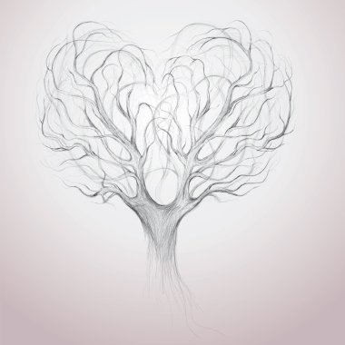 Tree crown like heart clipart