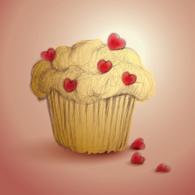 Sevgililer muffin