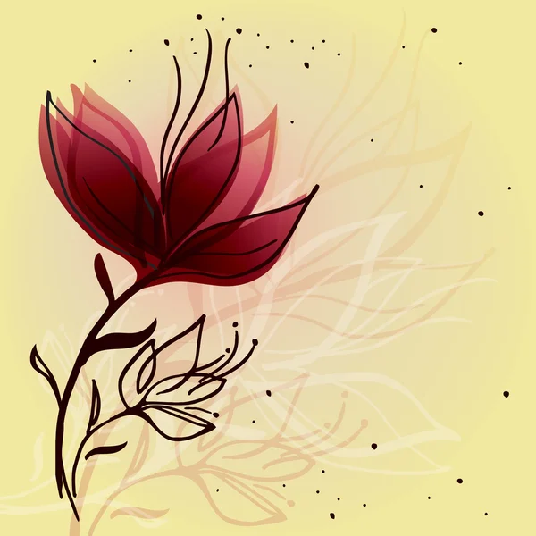 Λουλούδι σκίτσο — Διανυσματικό Αρχείο