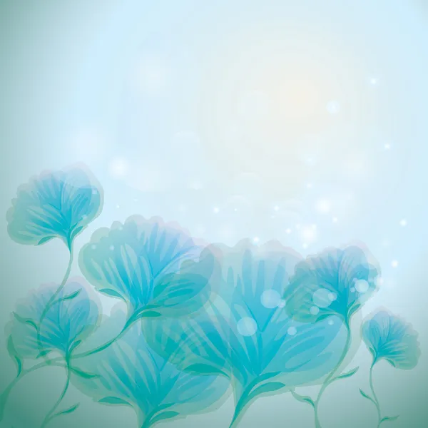 Fleurs à Lever de soleil froid — Image vectorielle