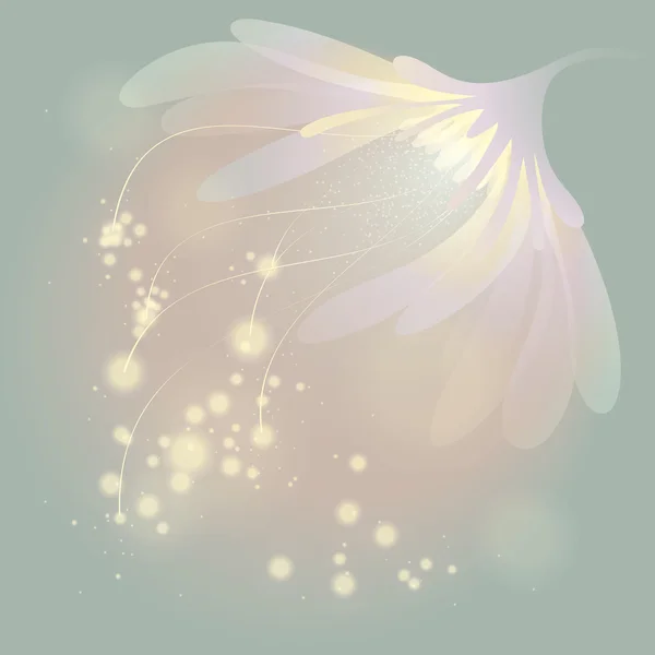Zachte fairy bloem bij Lente zonsopgang — Stockvector