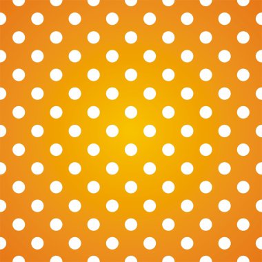 Polka dots on gradient sunny background retro seamless vector pattern clipart