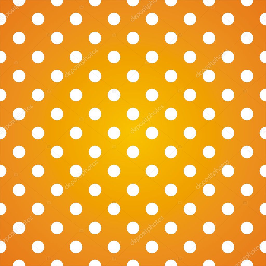Polka dots on gradient sunny background retro seamless vector pattern
