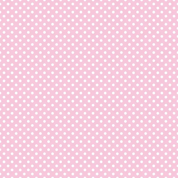 Polka dots on baby pink background retro seamless vector pattern — Stock Vector