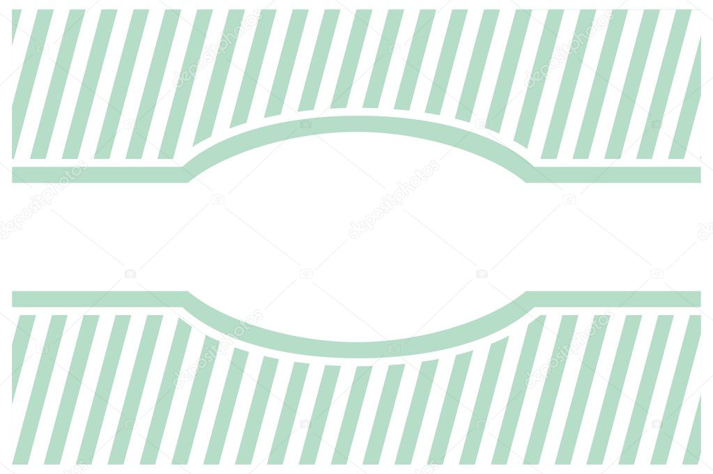 Sweet, mint green vector card or invitation with strips