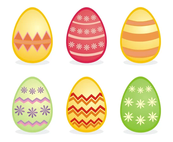 Πασχαλινά αυγά παραδοσιακά πολύχρωμο διάνυσμα εικόνες — Διανυσματικό Αρχείο