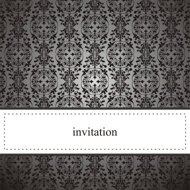 Classic dark elegant vector card or invitation clipart