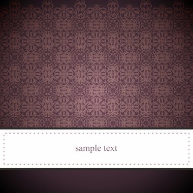 Classic dark brown elegant vector card or invitation clipart