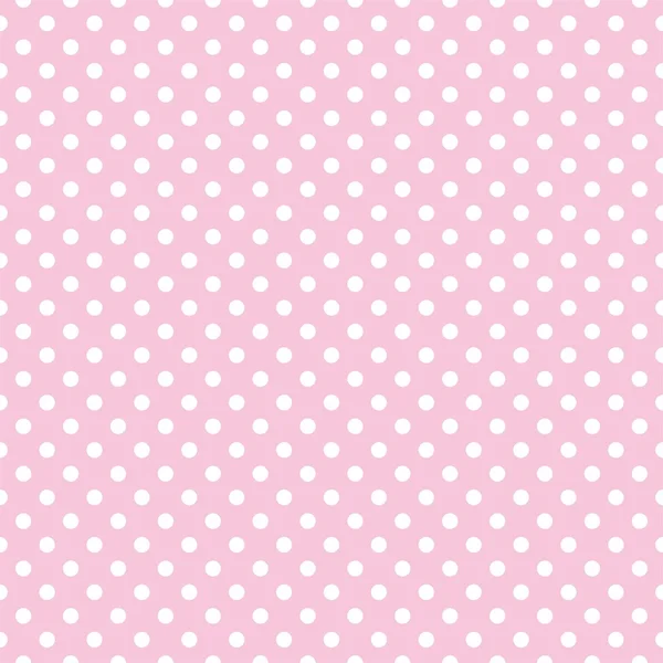 Polka dots op baby roze achtergrond retro naadloze vector patroon — Stockvector