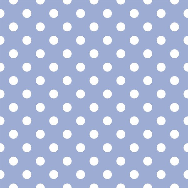 Сметать точки польки на голубом фоне - векторный рисунок без швов
