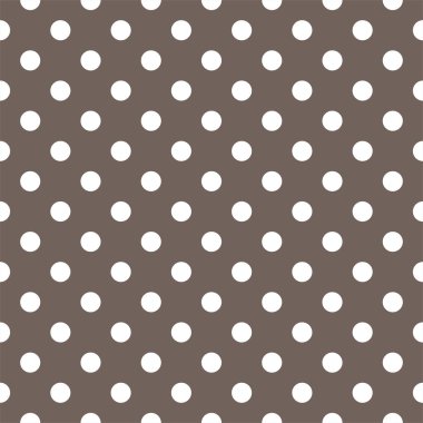 Polka dots on brown background retro seamless vector pattern clipart