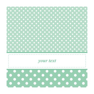 Sweet mint green polka dots card invitation - birthday, baby shower
