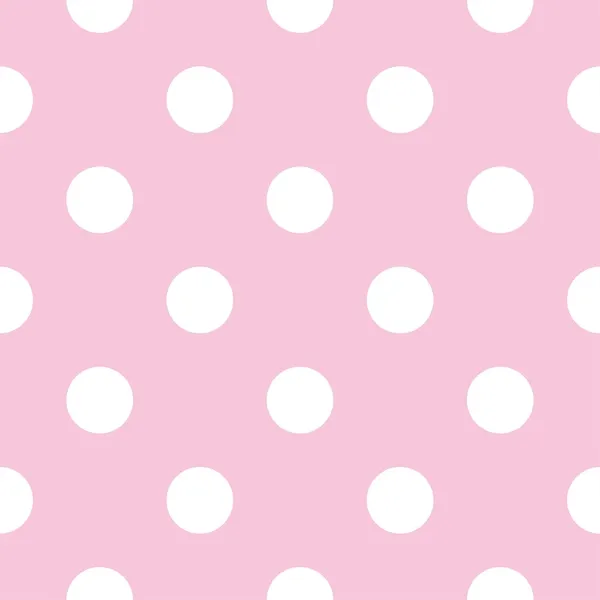 Grandes bolinhas no fundo rosa bebê padrão vetorial sem costura retro —  Vetores de Stock