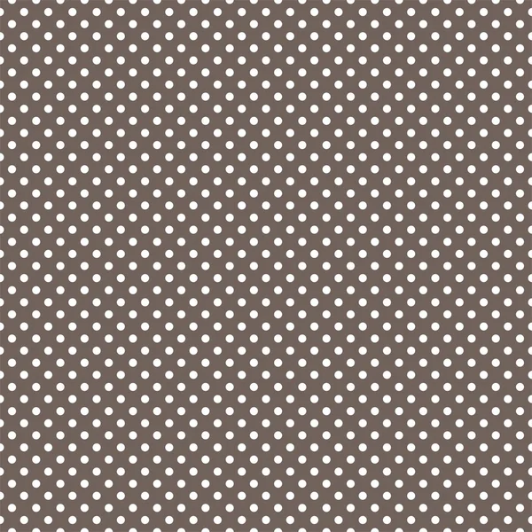 Векторний візерунок - білі поляки на коричневому фоні ретро безшовний фон — стоковий вектор