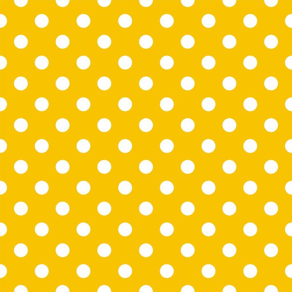 Точки польки на жёлтом фоне ретро-бесшовный векторный рисунок
