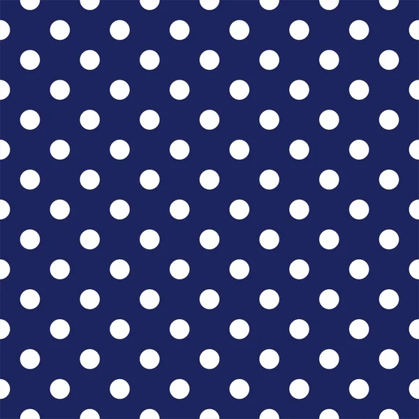 Vector naadloze patroon met noppen op retro marine blauwe achtergrond — Stockvector