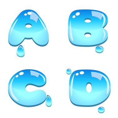 Water Bead Font Type clipart