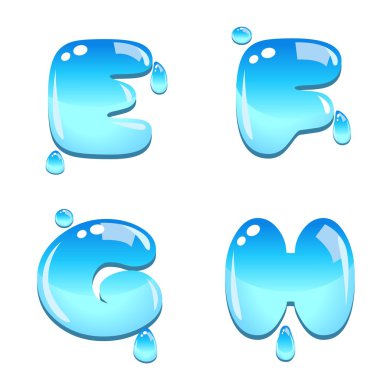 Water Bead Font Type clipart