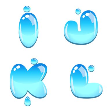 Water Bead Font Type clipart