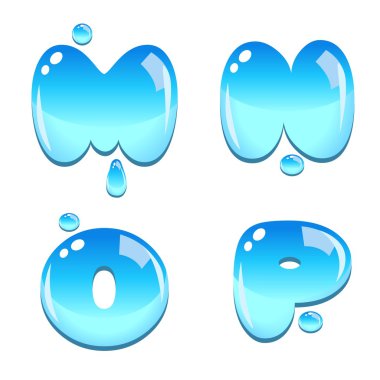 Water Bead Font Type clipart