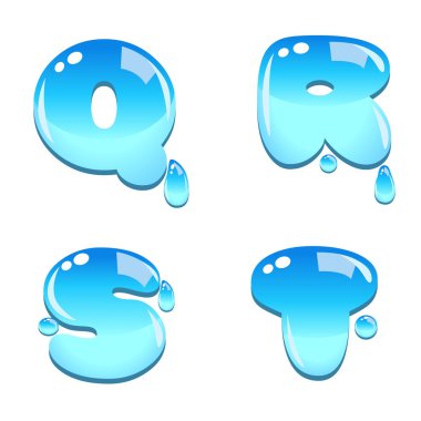 Water Bead Font Type clipart