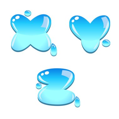 Water Bead Font Type clipart