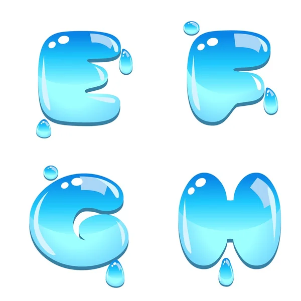 Water Bead Font Type — Stock Vector