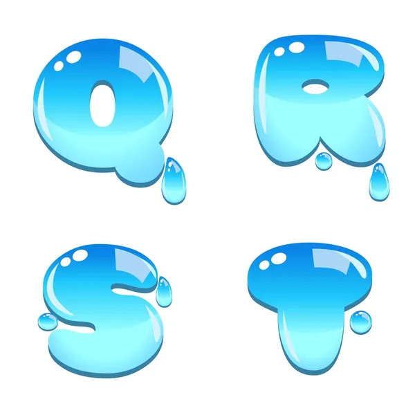 Voda korálek typ písma — Stockový vektor