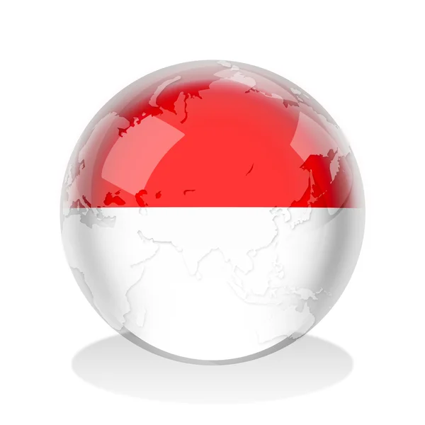 Indonésie nebo Monako insignie — Stock fotografie
