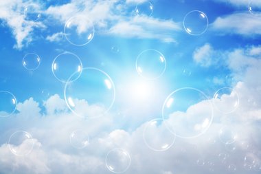 Bubbles on the sky clipart