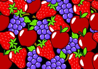 Seamless Fruits Pattern clipart