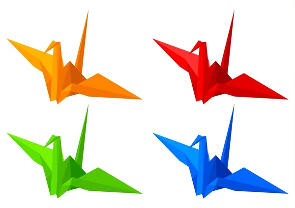 Origami Birds — Stock Vector