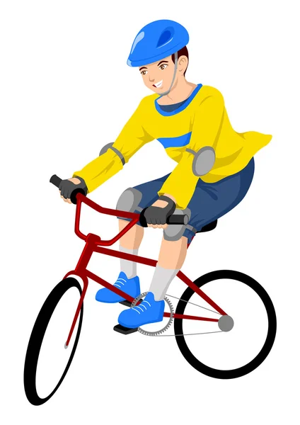 Riding a Bicycle — Stock Vector