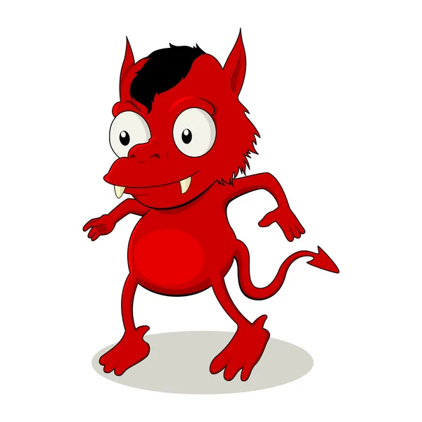 Liten röd djävul — Stock vektor