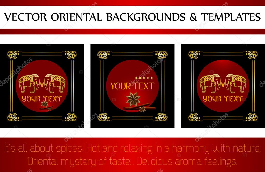 Oriental backgrounds and templates