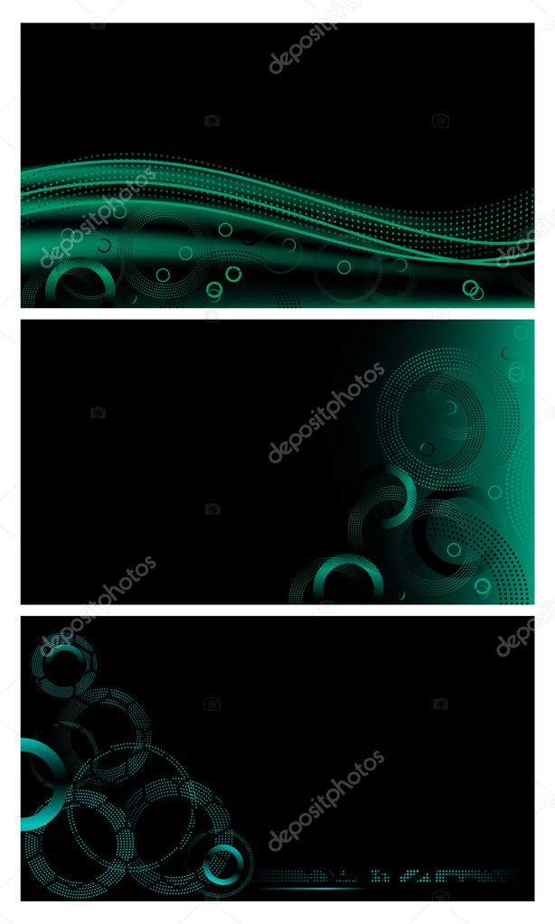 Abstract techno backgrounds set