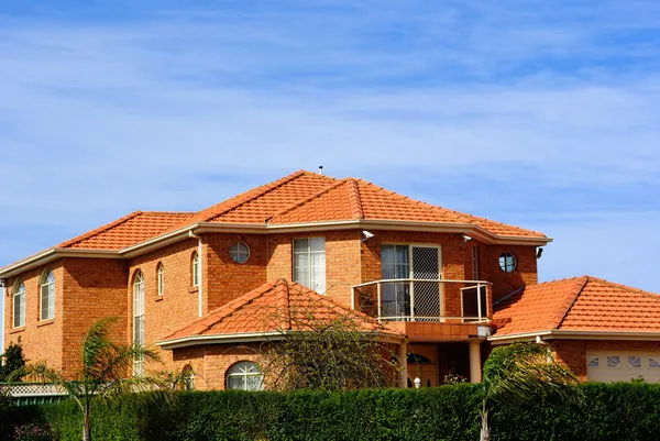 House with terracotta roof tiles — Stock Photo, Image