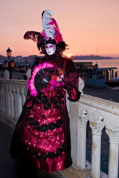 Karnevalsmaske Morgengrauen Venedig Italien — Stockfoto