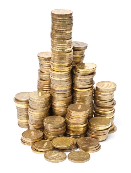 Stacks of golden coins — Stock Photo, Image