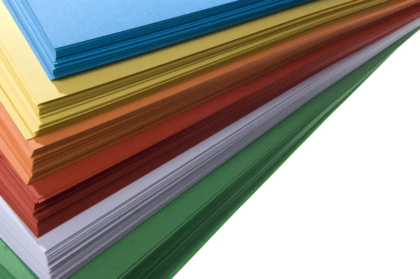 Pilha de papel colorido — Fotografia de Stock