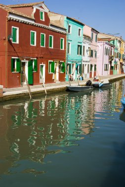 burano İtalya'nın köyü