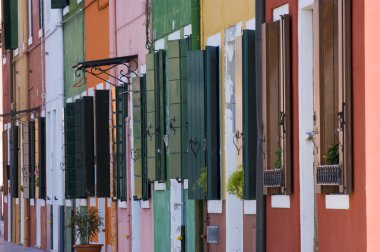 burano İtalya'nın köyü