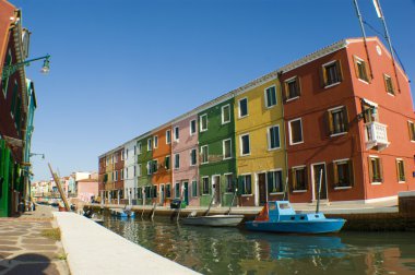 burano İtalya'nın köyü